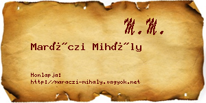 Maráczi Mihály névjegykártya