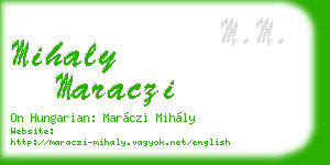 mihaly maraczi business card